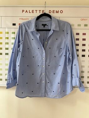 Talbots Heart Button-down Sz LP